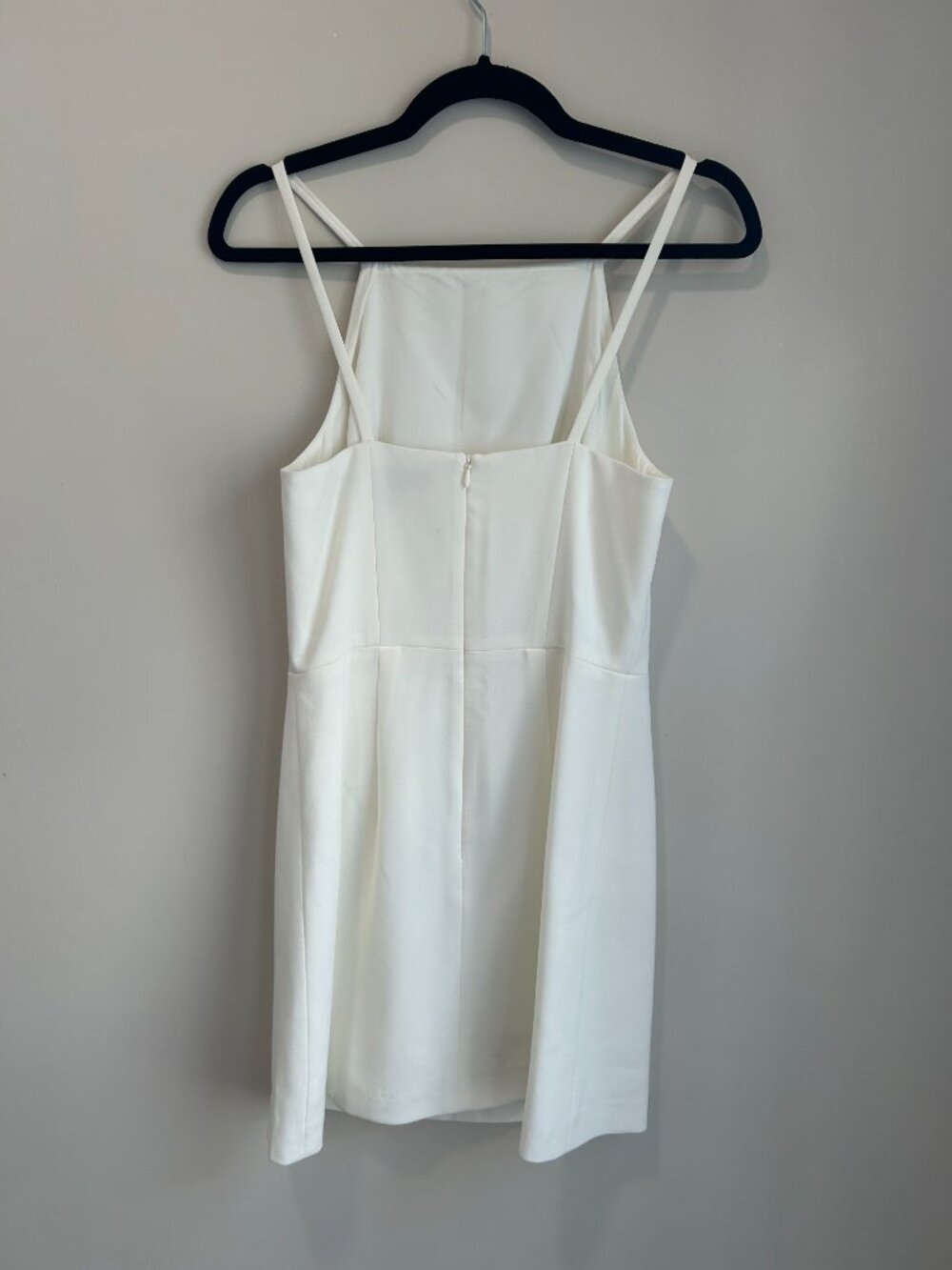 French Connection Whisper Light Mini Dress Size 4 Neutral Sheath Minimalist Slip - Picture 7 of 9